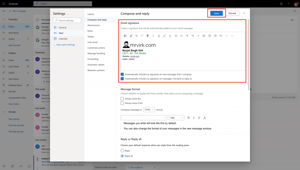 How to Create Email Signature in Outlook/Office 365 - Step ...