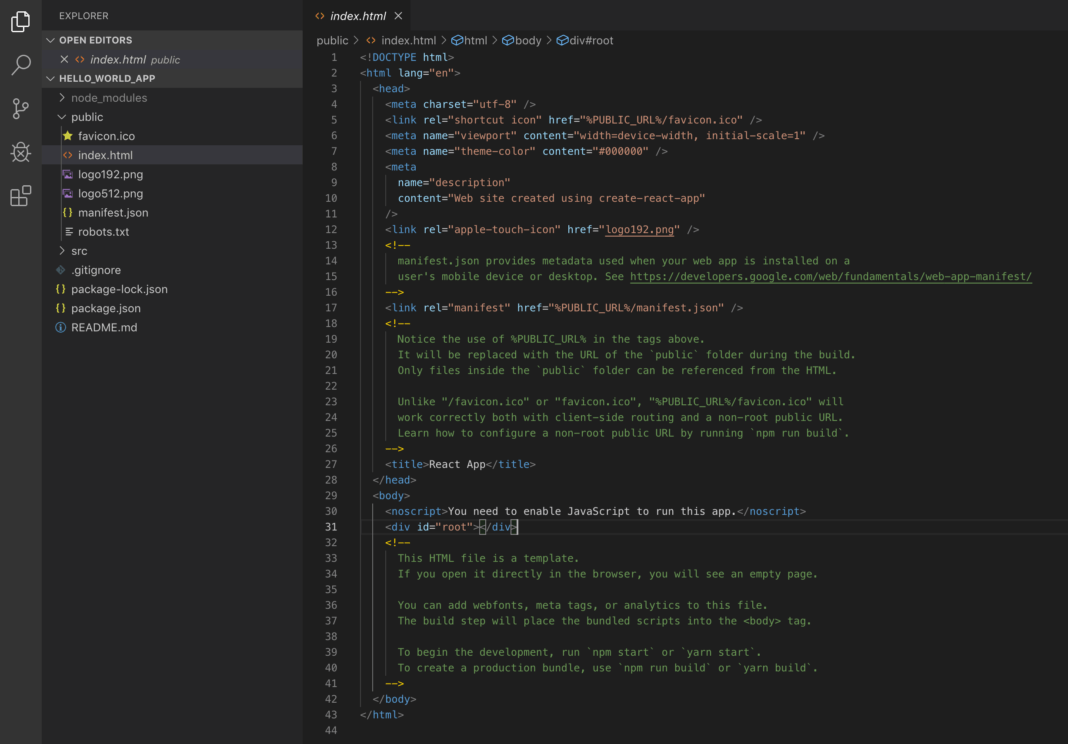 Using React In Visual Studio Code